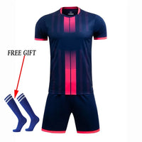 Boys' Polyester Soccer Uniform Set with Jersey, Tracksuit and Socks