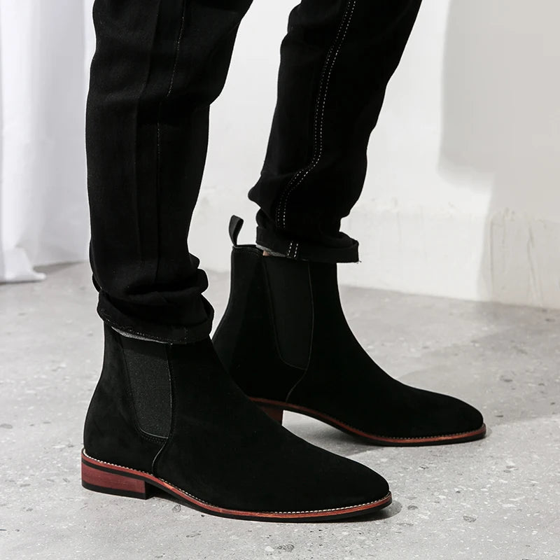 Classic Chelsea Boots Men Trend Ankle Boots Men Fashion Social Party Boots Men High Top Casual Business Shoes For Men - Buy online at  Vibe In Cart.