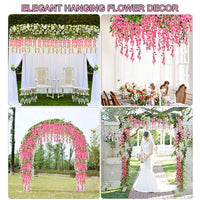 36/24 PACK Artificial Fake Wisteria Flowers Hanging Garland for Wall Outdoor Garden Wedding Party Decoration Home Interior Decor - Buy online at  Vibe In Cart.