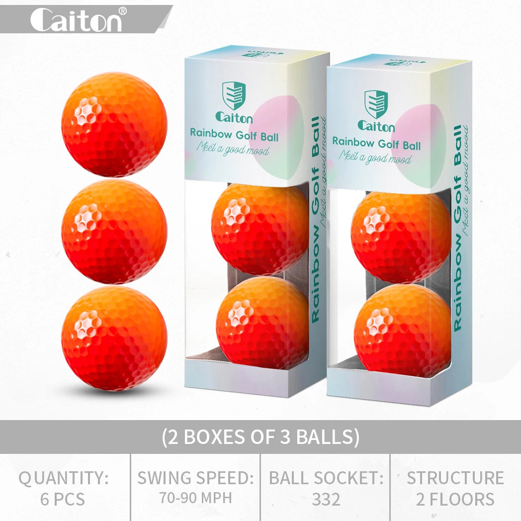 Soft Rainbow Golf Balls for Practice, 3 or 6 Pack