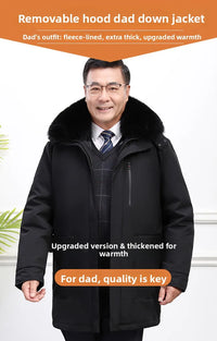 Canada Fashion Winter Jacket for Men Down Coat Parka Men's White Goose Down Jacket Long Padding Detachable Down Inner Liner H819 - Buy online at  Vibe In Cart.