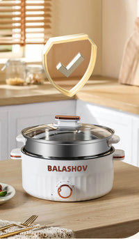 3L Portable Multifunctional Electric Rice Cooker with Non-Stick Double Layer Pan