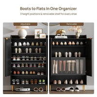 Shoe Cabinet Set of 256 Pairs Large Shoe Storage Cabinet, 50.7 Tall 7Tier Entryway Shoe Cabinet Storage with Adjustable Shelves - Buy online at  Vibe In Cart.
