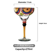 Handmade Colorful Margarita & Champagne Cocktail Glasses Set Creative Design for Home Bar Wedding Party Elegant Unique Drinkware - Buy online at  Vibe In Cart.