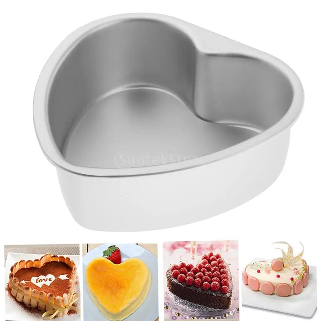 6/7/8 Inch Heart Cake Pan Baking Mold Cake Tin Bakeware DIY Baking Tool Removable Bottom Aluminum Cake Pan Kitchen Tool - Buy online at  Vibe In Cart.
