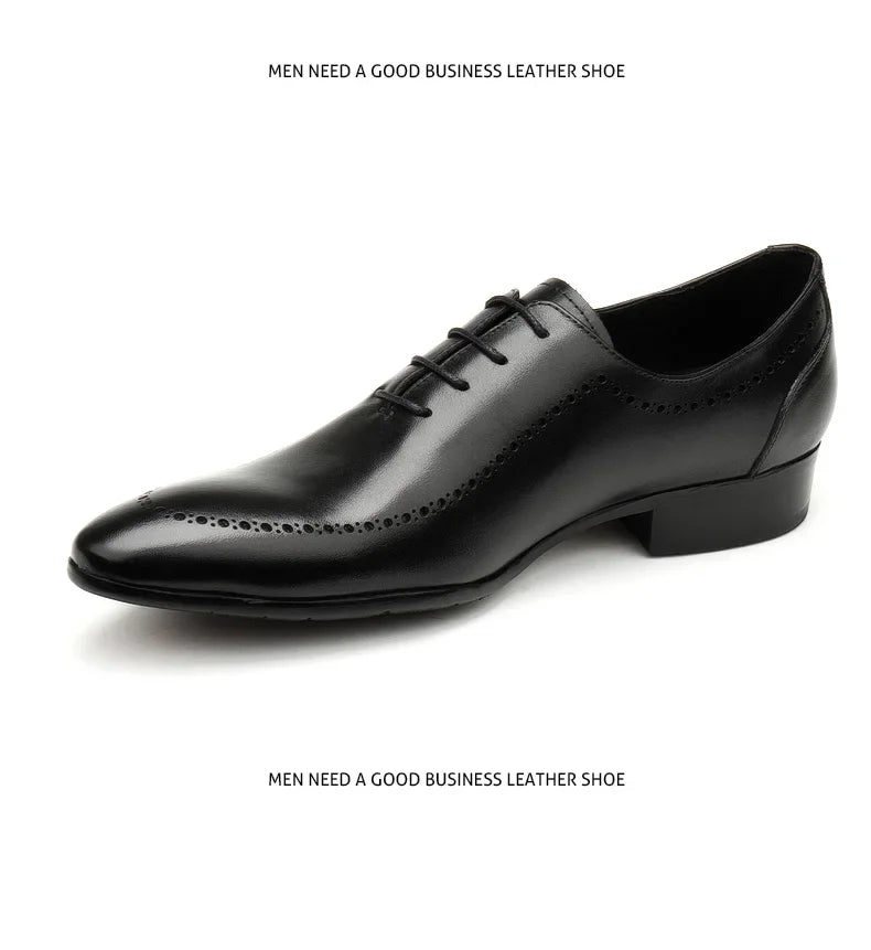 Italian Handmade Men's Oxford Shoes Real Calf Leather Black Brown Classic Brogue Business Wedding Dress Shoes For Men 2025 New - Buy online at  Vibe In Cart.