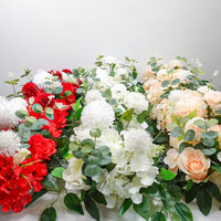 100cm Luxury White Rose Artificial Flower Row Wedding Table Centerpiece Flowers Backdrop Wall Arches Decor Party Stage Floral - Buy online at  Vibe In Cart.