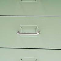 Lockable Rolling Metal File Cabinet| 6-Drawer Home Office Document Storage Container with Wheels| Off-white/Green/Yellow - Buy online at  Vibe In Cart.