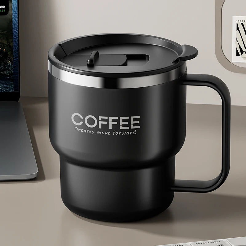 400ML Double Layer Coffee Mug 304 Stainless Steel Sealed Drinking Cup For Cold And Hot Water Insulated Milk Coffee Cup Drinkware - Buy online at  Vibe In Cart.