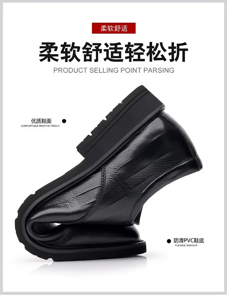 Hot Sale Men's Leather Shoe Breathable Leather Shoes for Men Version British Casual Men's Shoes Comfortable Men Leather Shoes - Buy online at  Vibe In Cart.