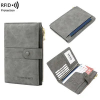 RFID Blocking Polyurethane Passport Holder with Zipper