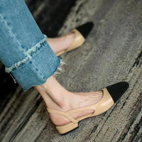 Summer new women's color blocked sandals Women NonSlip slipper Soft soled Leisure flat Comfort Low Heel Femme Thick Bottom Shoes - Buy online at  Vibe In Cart.