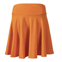 Women's Black Knee-Length Flared Pleated Loose Skirt