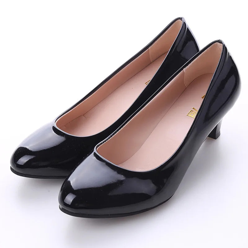 Women's High Heel Pumps with Thin Heels and Slip-On Design