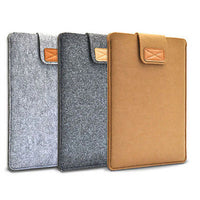 Wool Felt Slim Laptop Sleeve for 11-15 Inch Devices, Solid Color