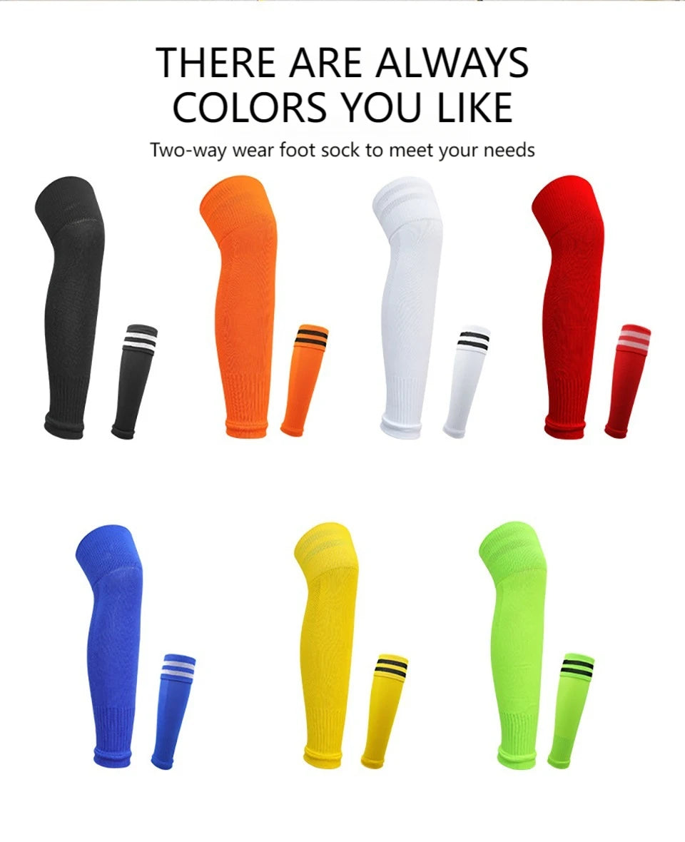 1Pair Knee Over Football Leg Guards Socks Breathable Comfort Calf Long Sock Adult Children Soccer Sports Shin Guards Leg Covers - Buy online at  Vibe In Cart.
