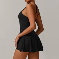 VITALINOVO Womens Tennis Dress with Shorts Underneath Workout Dress with Built-in Bra Deep V Neck Athletic Dresses Golf Dress - Buy online at  Vibe In Cart.