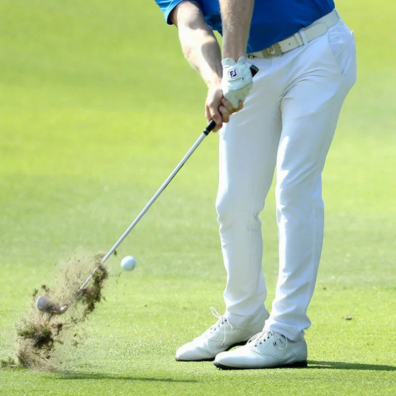 Men's Cotton Golf Pants Waterproof Full Length Breathable