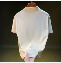 Summer Short sleeved Polo Shirt for Men 2025 New Large Simple T-shirt Top Versatile Casual Men's Clothing - Buy online at  Vibe In Cart.