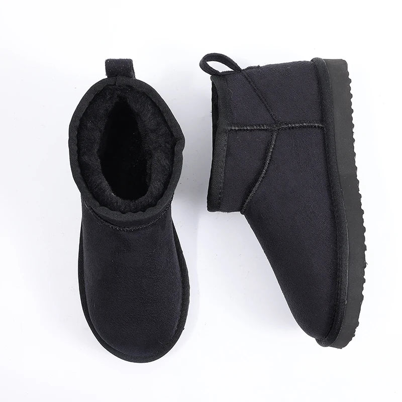 Luxury Winter Short Plush Snow Boots Cotton Shoes New Anti-suede Women Boots Casual Flat Nonslip Cotton Boots Mini Fur Boots - Buy online at  Vibe In Cart.