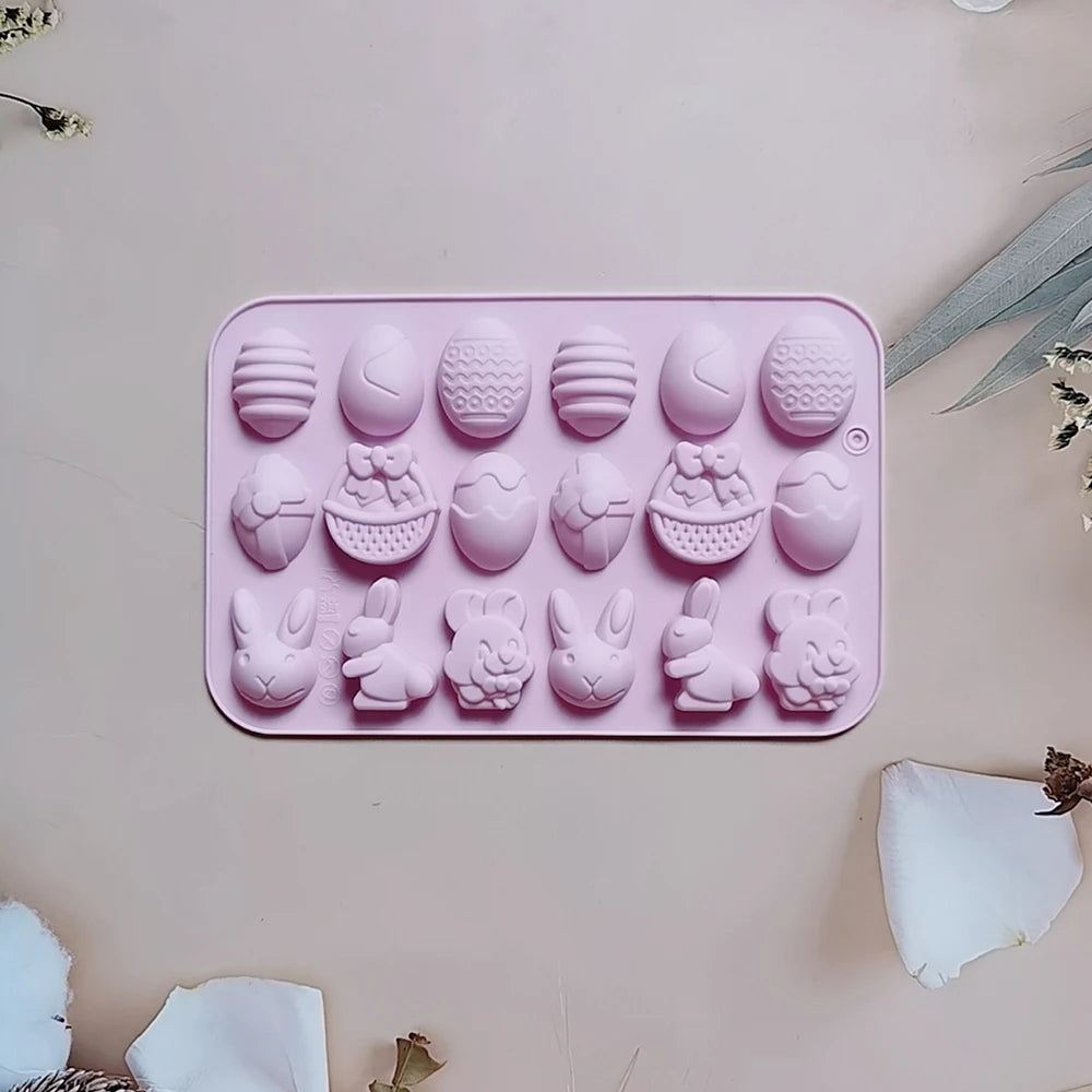 Easter Silicone Mold Cake Chocolate Cookie Baking Mould Rabbit Colored Holiday Decoration Kitchen Bakeware - Buy online at  Vibe In Cart.