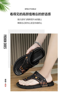 Men's high-quality beach shoes summer outdoor casual flip-flops sandals soft-sole non-slip comfort fashion dual-purpose slippers - Buy online at  Vibe In Cart.