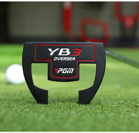 Men's Right-Handed Golf Putter with Aiming Line in Black and Red