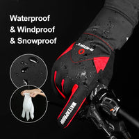 Winter Cycling Gloves For Men And Women Warm Fleece Waterproof Touchscreen