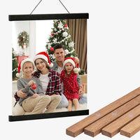 Magnetic DIY Wood Poster Frame Teak/Pine Photo Hangers Hanging Kit for Pictures Canvas Prints Poster Scroll Artwork Print Holder - Buy online at  Vibe In Cart.