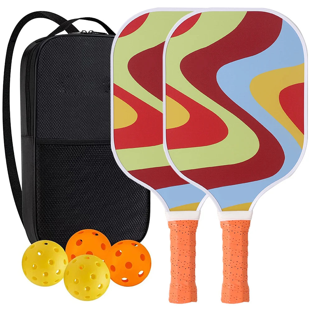 Pickleball Paddles Set-USAPA Approved Graphite Pickleball Set of 2 Rackets 4 Pickleballs Balls Beach Tennis Pickleball Racquet - Buy online at  Vibe In Cart.