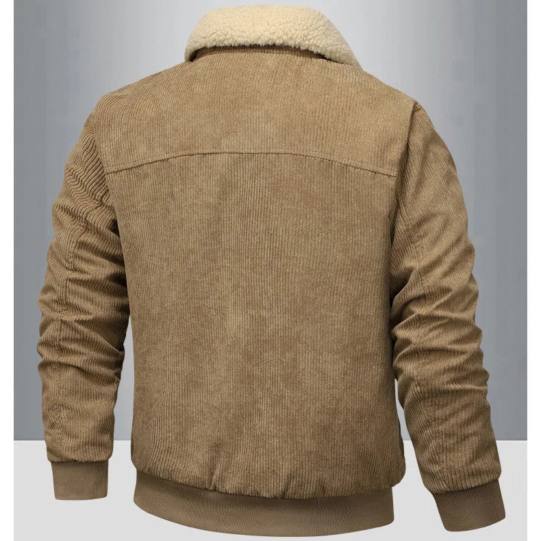 Winter Man Plush Jacket Thicken Warm Turn Down Collar Male Outerwear Vintage Solid Color Long Sleeve Comfortable Men Coat - Buy online at  Vibe In Cart.