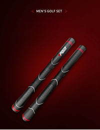 Men's Right-Handed Golf Putter with Aiming Line in Black and Red