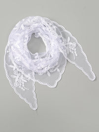 Adult Women's Triangular Lace Polyester Hair Scarf Accessory