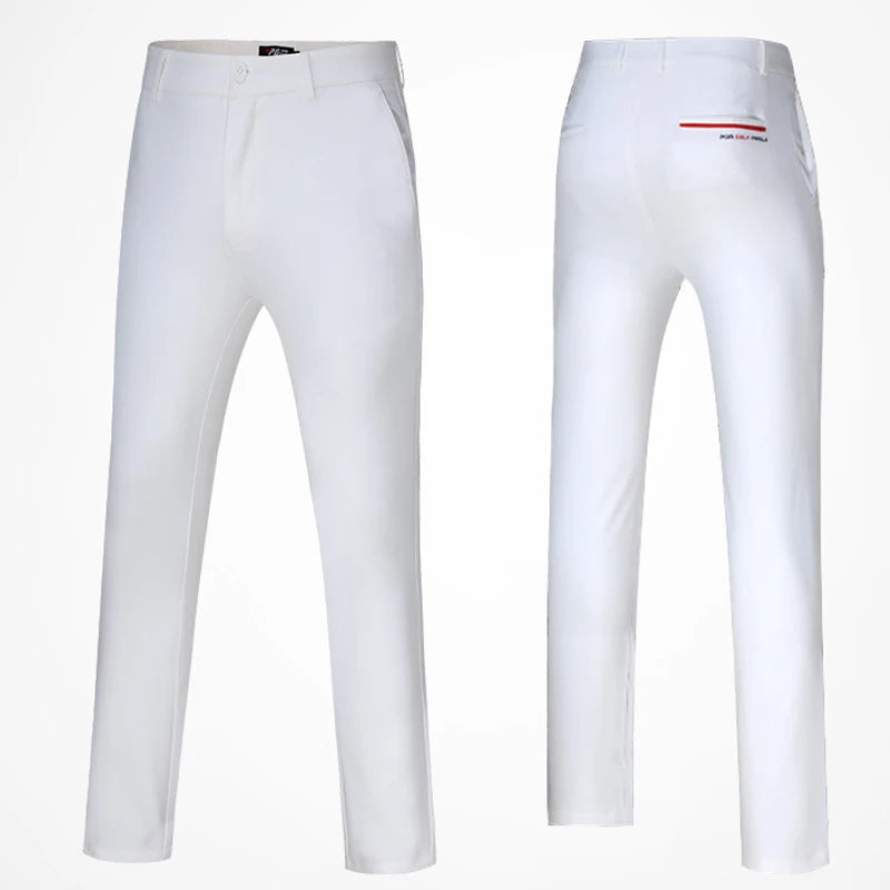 Men's Slim Fit Golf Trousers in Cotton and Polyester