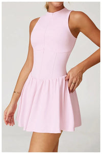 Tennis Skirt Sports Fitness Stand-up Collar Anti-light Golf Badminton Casual Fitness Workout Clothing Gym Yoga Suit for Women - Buy online at  Vibe In Cart.