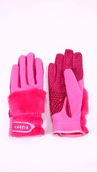 Pair of Women's Warm PU Leather Winter Golf and Driving Gloves