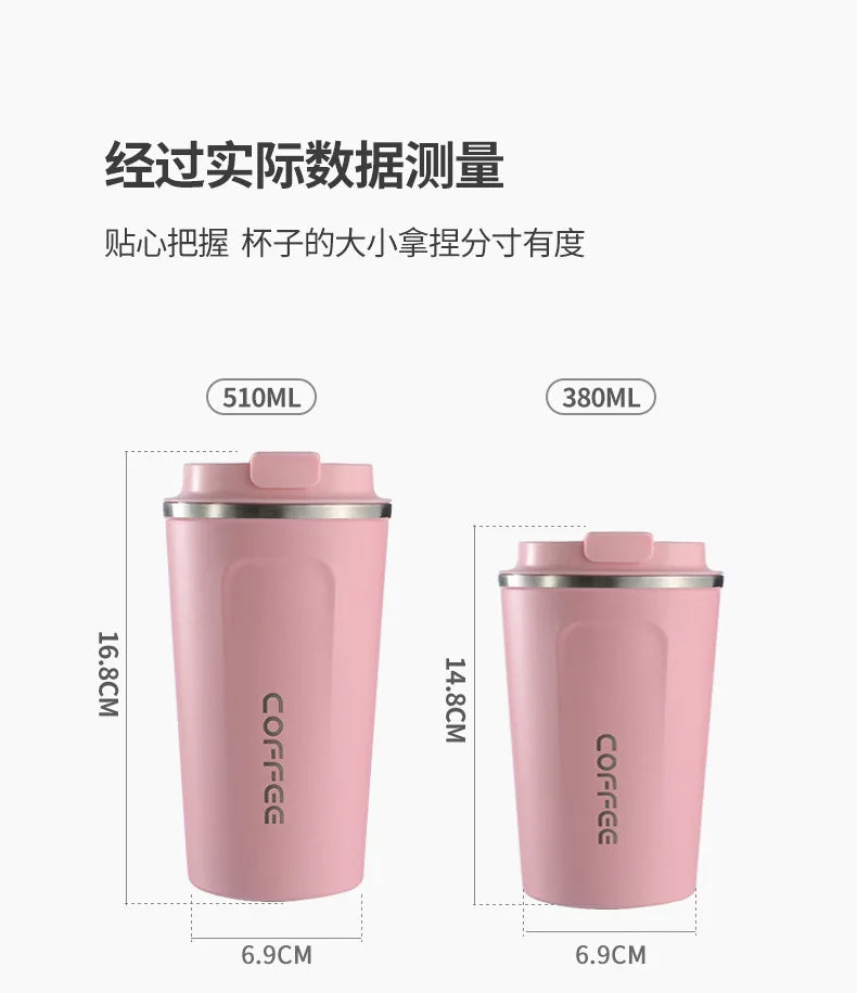 380/510ml Thermos Coffee Mug Stainless Steel Coffee Cup Temperature Display Vacuum Flask Thermal Tumbler Insulated Water Bottle - Buy online at  Vibe In Cart.