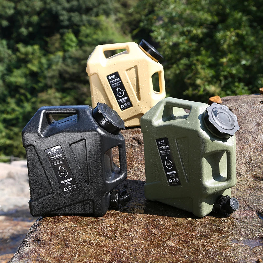 10/12L Outdoor Water Bucket Large-Capacity Portable Camping Water Bag Container with Faucet Driving Water Tank for Picnic Hiking - Buy online at  Vibe In Cart.