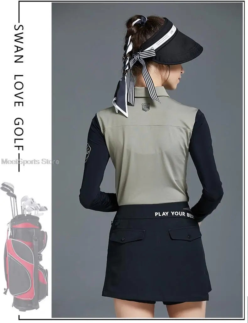 Love Golf Skirt Ladies Quick-Drying Slim Shorts Korea High Waist Golf Women's Skirts Irregular Leisure Skort Female Sports Wear