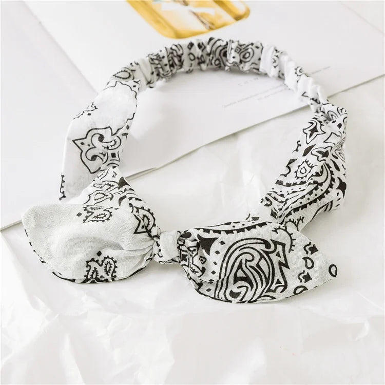 New Boho Women Soft Solid Print Headbands Vintage Cross Knot Elastic Hairbands Turban Bandanas Girls Hair Bands Hair Accessories - Buy online at  Vibe In Cart.