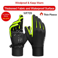 Winter Cycling Gloves For Men And Women Warm Fleece Waterproof Touchscreen