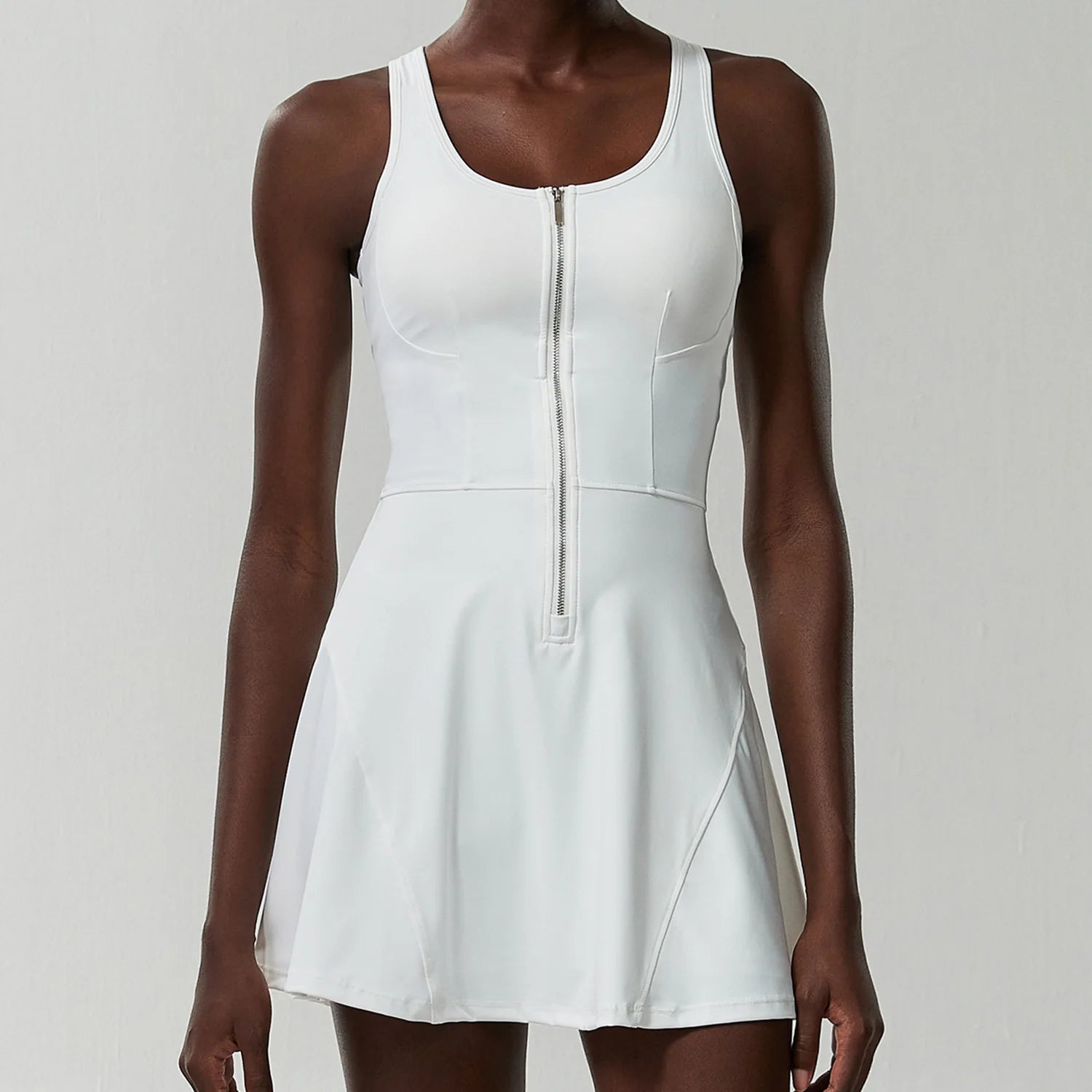 Women's One-Piece Tennis Dress Solid Color Breathable Quick Dry