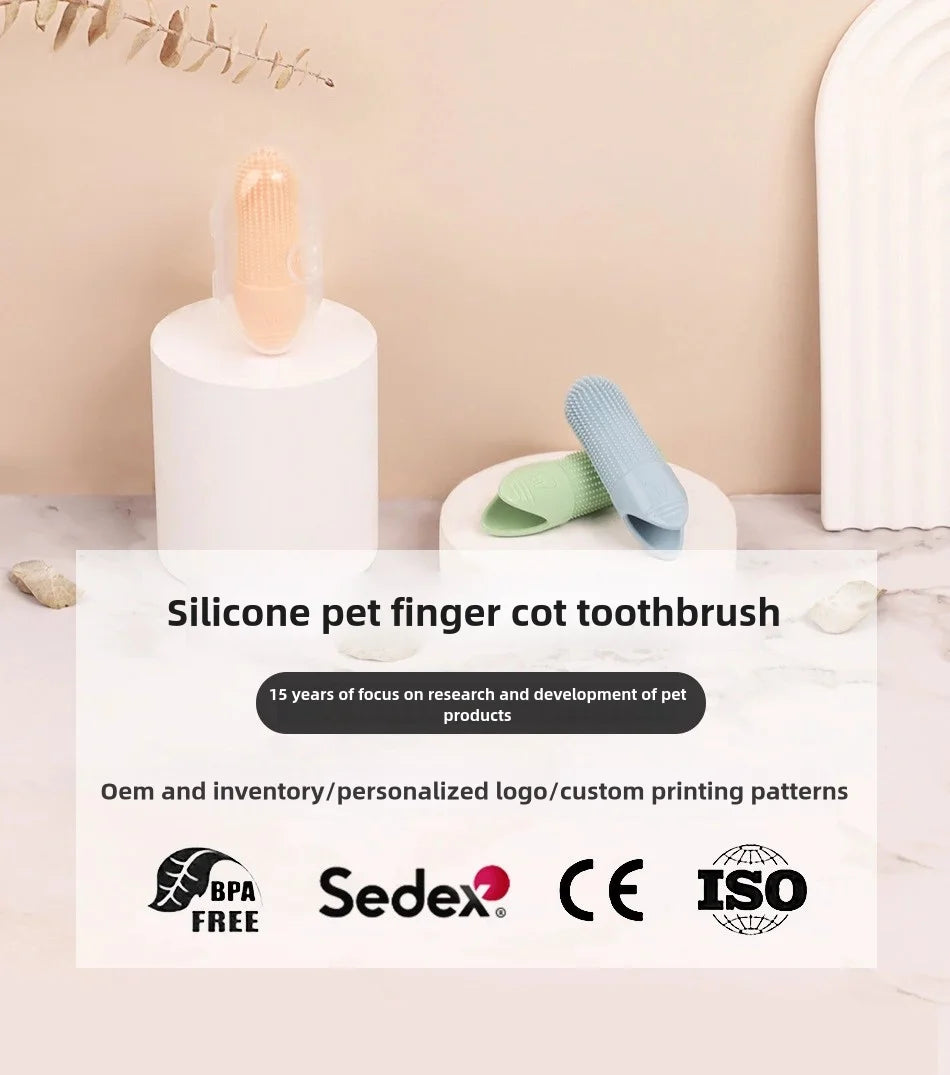 Dog Toothbrush, 360° Cleaning Finger Toothbrush for Dogs, Food Grade Silicone Dog Finger Toothbrush for Dogs & Cats Dental Care - Buy online at  Vibe In Cart.