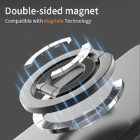 Universal Double Sided Magnetic Phone Ring Holder with Folding Stand