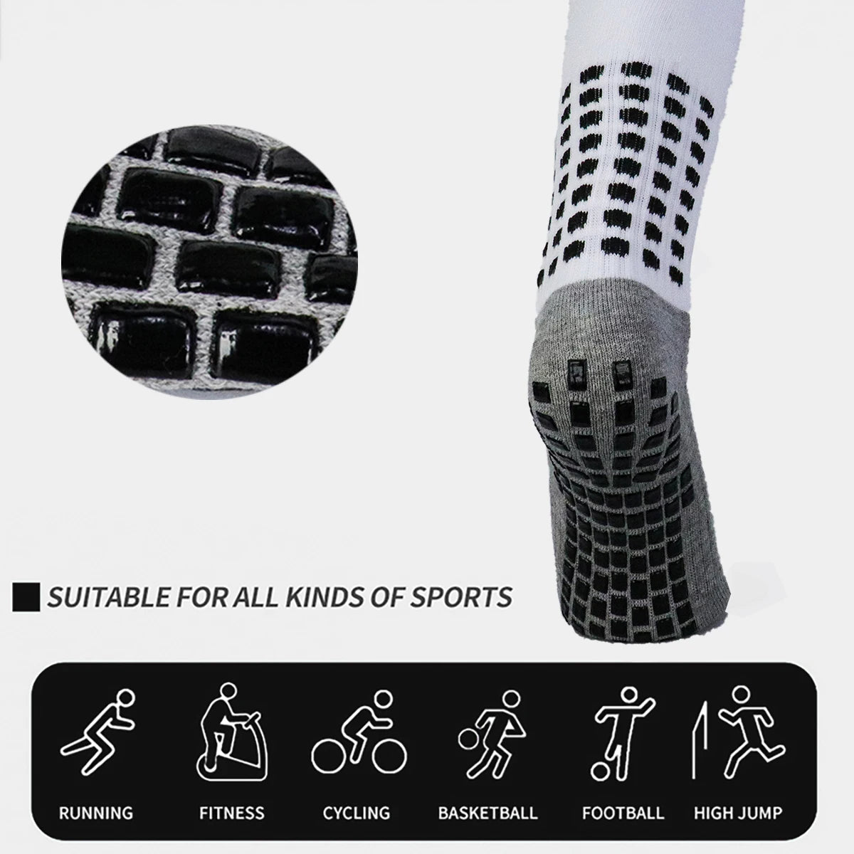 Long Football Socks Men's Long Tube Professional Training Soccer Socks Thickened Silicone Non-Slip Towel Bottom Sports Socks - Buy online at  Vibe In Cart.