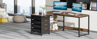 Tribesigns L Shaped Computer Desk with Storage Drawers, 59 inch Corner Desk with Shelves, Reversible L-Shaped Office Desk Study - Buy online at  Vibe In Cart.