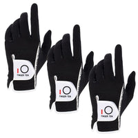 Men's Performance Mesh Golf Gloves 6 Pack in Black, Gray, Green