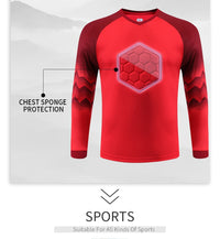 2023 Men Kid Football Goalkeeper Uniform Protective Sponge Long Sleeve Soccer Training Goalkeeper Top Soccer Jersey Pants Custom - Buy online at  Vibe In Cart.