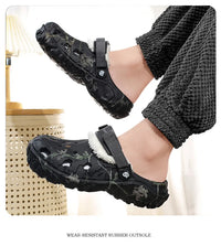 Winter Men Slippers Detachable Warm Furry Home Slippers Casual Outdoor EVA Lightweight Non Slip Perforated Garden Cotton Shoes - Buy online at  Vibe In Cart.