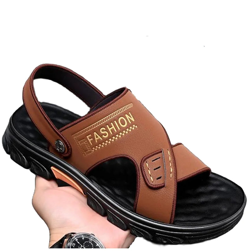 Hot Sale Men Sandals Casual Shoes Outdoor Walking Sandals for Men Beach Shoes Men Slippers Open Toe Flat Two Passes - Buy online at  Vibe In Cart.